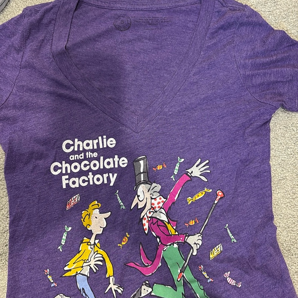 2019 Charlie And The Chocolate Factory V Neck Shirt Ladies Tee